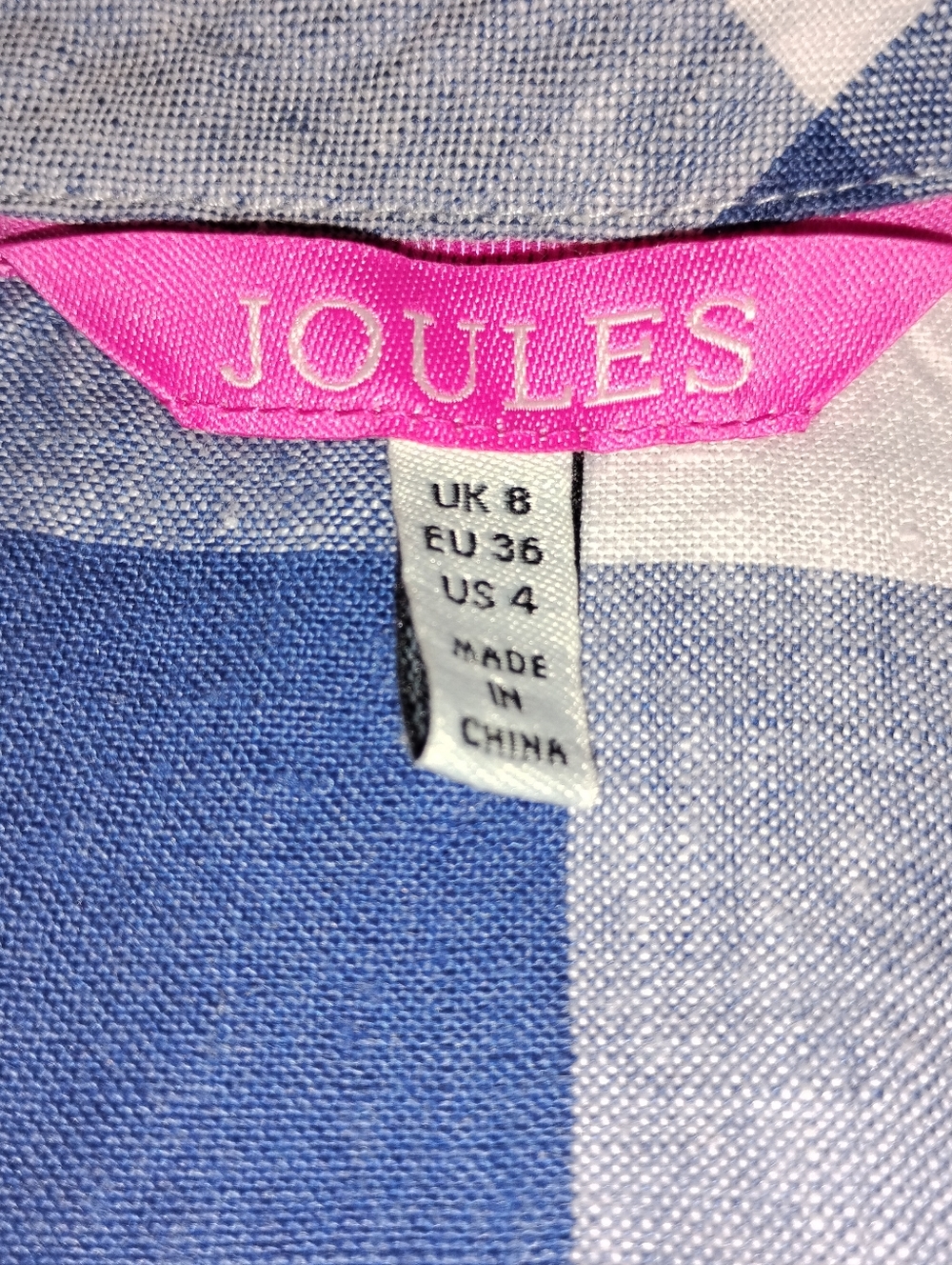 LINEN GINGHAM SUMMER DRESS - Picture 5 of 10